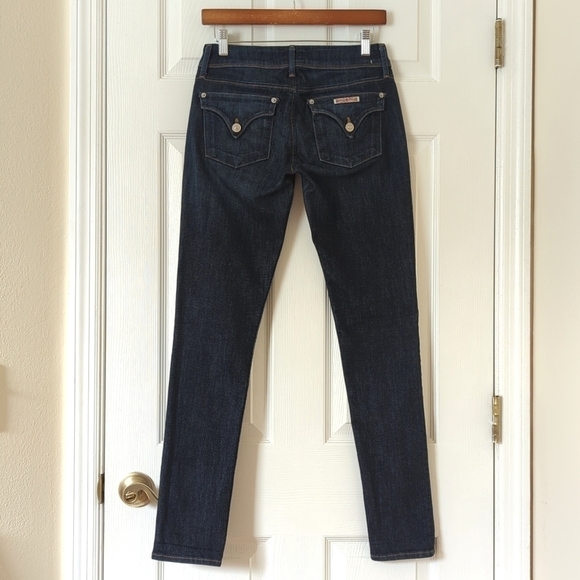 Hudson Collin Classic Low Rise Dark Wash Flap Pocket Denim Skinny Jeans 26 - Picture 4 of 16